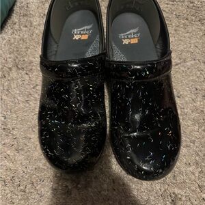 Dansko Black Sparkle Clogs
